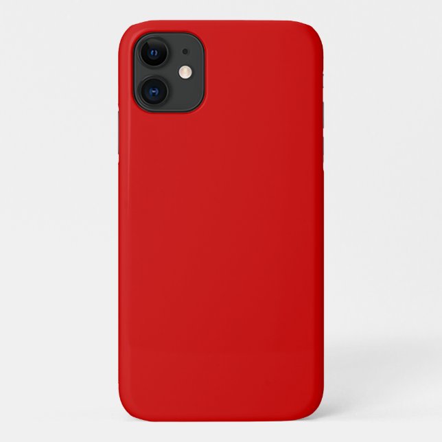 Capa Para iPhone 11 Cor Sólida: Vermelho (Verso)