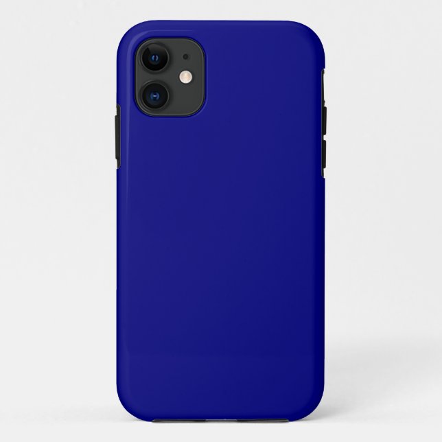 Capa Para iPhone 11 Cor Sólido Azul do marinho | Clássico | Elegante (Verso)