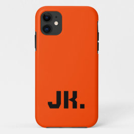 Capa Para iPhone 11 Cor Sólido Laranja Flame | Mínimo inicial