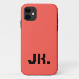 Capa Para iPhone 11 Cor Sólido Laranja Sunset | Mínimo inicial