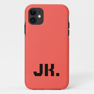 Capa Para iPhone 11 Cor Sólido Laranja Sunset   Mínimo inicial