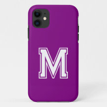 Cor Sólido Roxo | Monograma minimalista