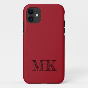 Capa Para iPhone 11 Cor Sólido Vermelha Ruby   Mínimo inicial