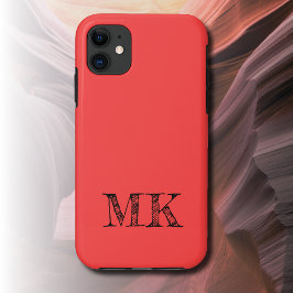 Capa Para iPhone 11 Cor Sólido Vermelho Rosado | Mínimo inicial