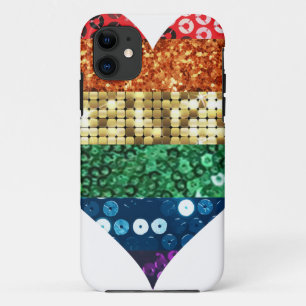Capa Para iPhone 11 coração arco-íris lgbt