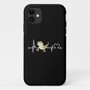 Capa Para iPhone 11 Coração Batendo do Dragão Barbudo Animais Engraçad