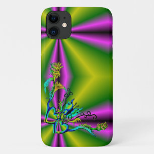 Capa Para iPhone 11 Coração com Flor e Borboleta