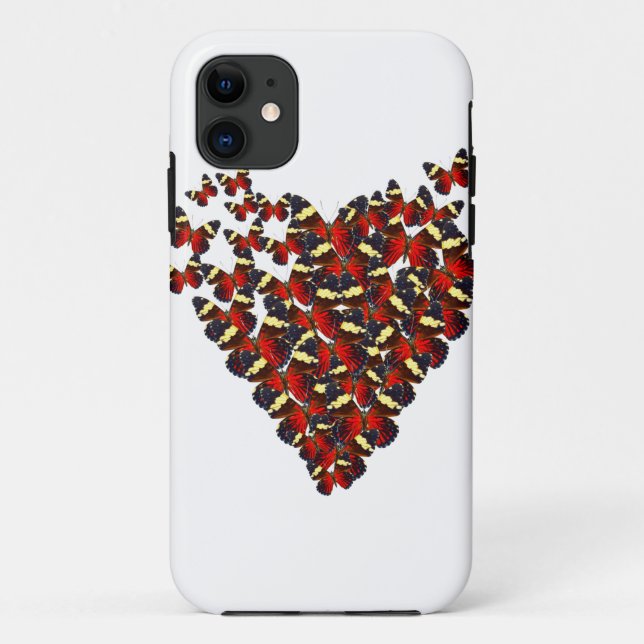 Capa Para iPhone 11 Coração da borboleta (Verso)