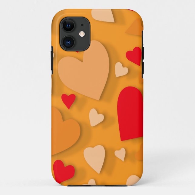 Capa Para iPhone 11 Coração de papel decorativo 7 (Verso)