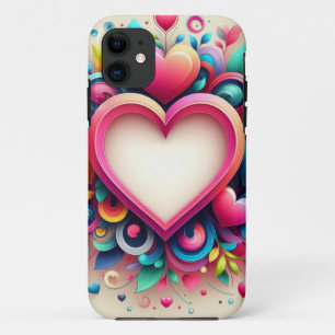 Capa Para iPhone 11 Coração do Dia de os namorados Colorido Bonito