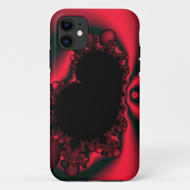 Capa Para iPhone 11 coração preto (Verso)