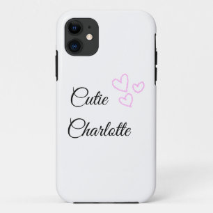Capa Para iPhone 11 coração rosa glitter brilho simples minimalista ad