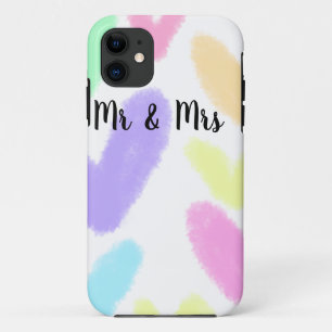 Capa Para iPhone 11 Coração simples estilo de texto minimalista casame