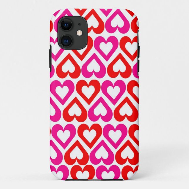Capa Para iPhone 11 Corações Abertos (Verso)