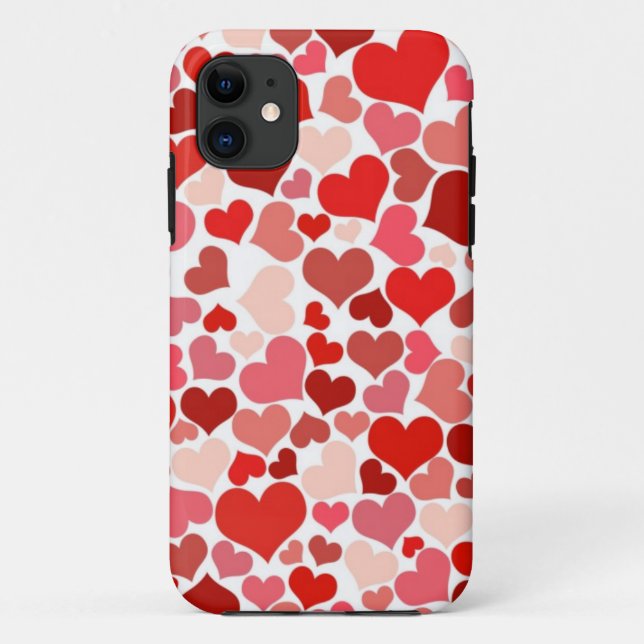 Capa Para iPhone 11 Corações Bonitos (Verso)