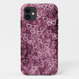 Capa Para iPhone 11 Corações Caindo - Rosa