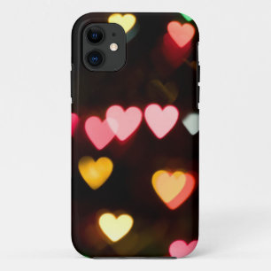 Capa Para iPhone 11 Corações de Bokeh