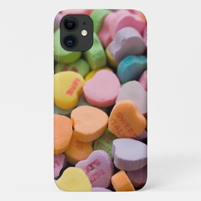 Capa Para iPhone 11 CORAÇÕES DO CANDY DO namorados (Verso)