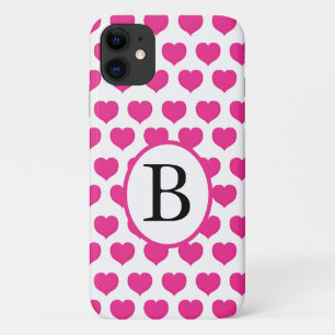 Capa Para iPhone 11 Corações Rosa Personalizados