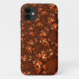 Capa Para iPhone 11 Coral acastanhado brilhante e em relevo