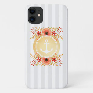 Capa Para iPhone 11 Corante Aquoso Náutico Moderno, Floral Flor