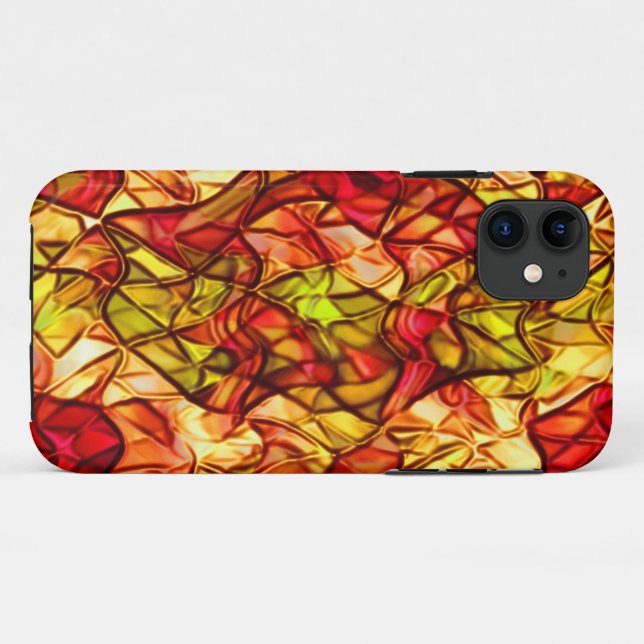 Capa Para iPhone 11 Cordões cruzados escondidos sob um tecido vermelho (Verso (horizontal))