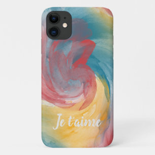 Capa Para iPhone 11 Cores cor-de-rosa, cor-de-rosa, cor-d'água apaixo