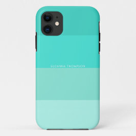 Capa Para iPhone 11 Cores do Teal de Turquesa Horizontal Moderna