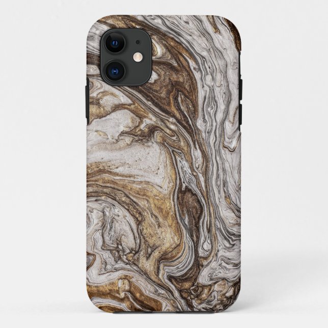 Capa Para iPhone 11 cores marrons líquidas glamour 001 (Verso)