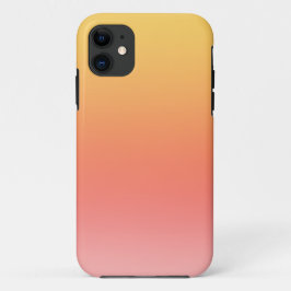 Capa Para iPhone 11 Cores simples - Amarelo a Rosa Mistura