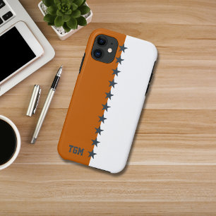 Capa Para iPhone 11 Cores Universais Queimadas Laranja, Cinzas Escuras
