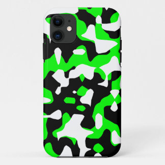 Capa Para iPhone 11 Corey Tiger 80s Neon Camuflagem (Verde)