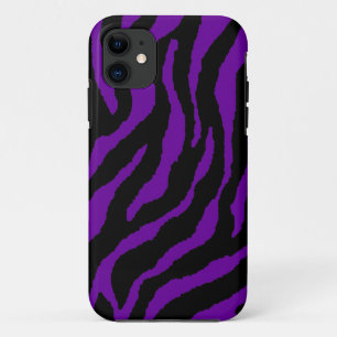 Capa Para iPhone 11 Corey Tiger 80s Neon Listras de Tigre (Roxo)