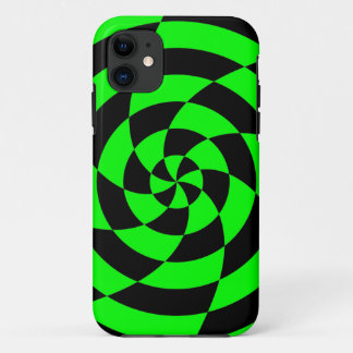 Capa Para iPhone 11 Corey Tiger 80s Neon Op Art (Verde)