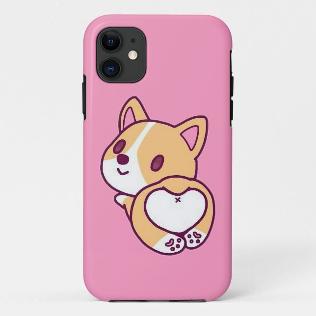 Capa Para iPhone 11 Corgi Cuja Puppy Love (Verso)