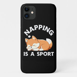 Capa Para iPhone 11 Corgi Engraçado Dormindo é um Esporte para Amantes