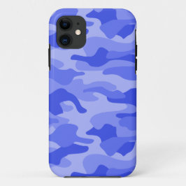 Capa Para iPhone 11 Cornflower Blue Monocolor Camo