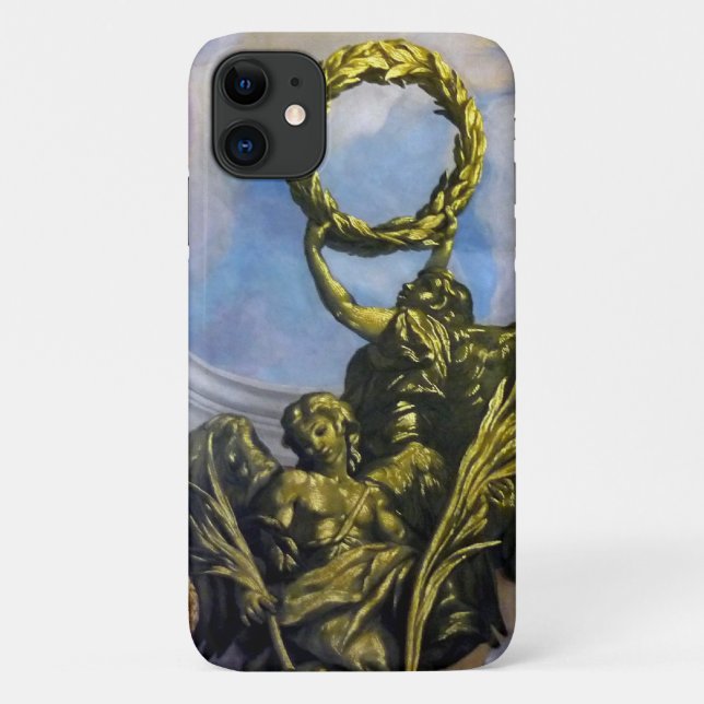 Capa Para iPhone 11 coroa de afresco de igreja (Verso)