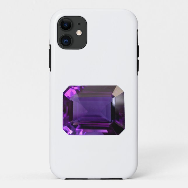 Capa Para iPhone 11 Coroa de Gemstone Roxo (Verso)