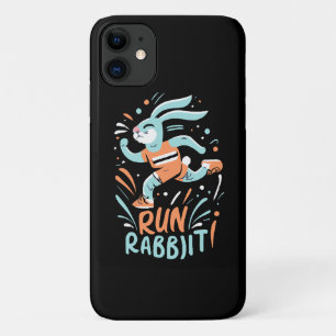 Capa Para iPhone 11 correr coelho maratona corredor coelhinho fofo