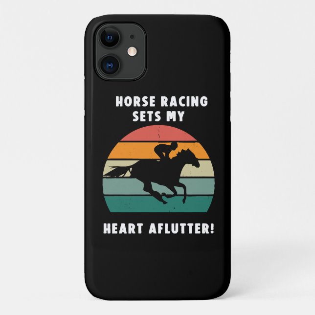 Capa Para iPhone 11 Corrida de Cavalo (Verso)