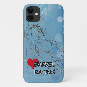 Capa Para iPhone 11 Corrida de Coração de Chuva Azul