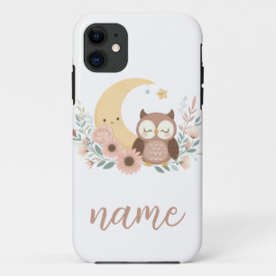 Capa Para iPhone 11 Coruja-bebê bonita com lua