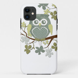 Capa Para iPhone 11 Coruja das bolinhas no caso da árvore