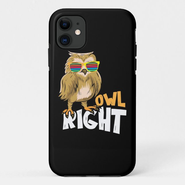 Capa Para iPhone 11 Coruja Direita (Verso)