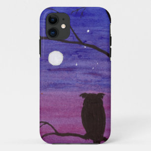 Capa Para iPhone 11 Coruja e Lua cheia