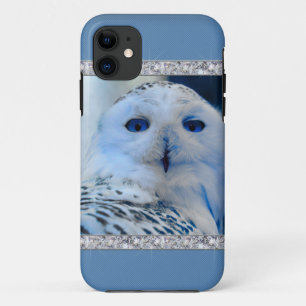 Capa Para iPhone 11 Coruja Eyed azul da neve