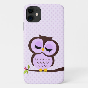 Capa Para iPhone 11 Coruja roxa adorável