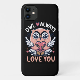 Capa Para iPhone 11 Coruja Sempre Te Ama - Dia dos Namorados