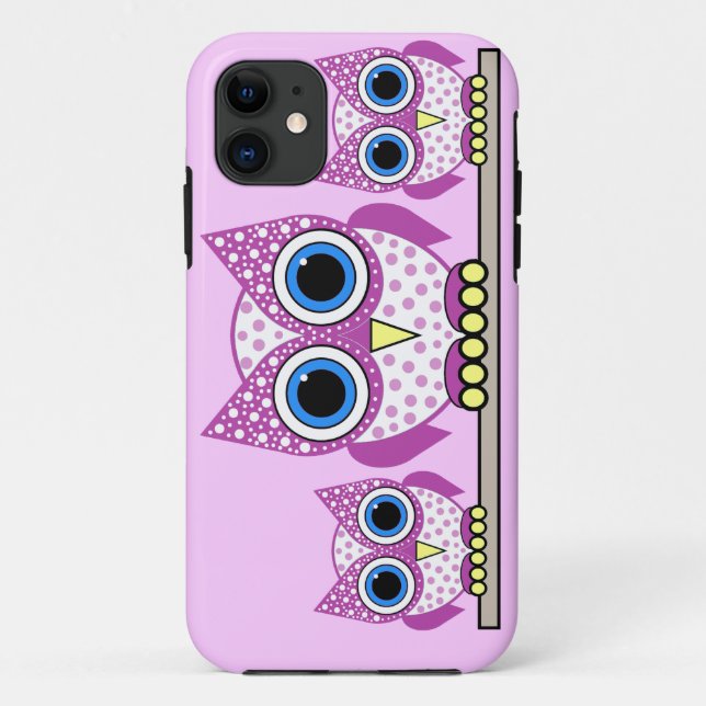 Capa Para iPhone 11 corujas bonitos (Verso)